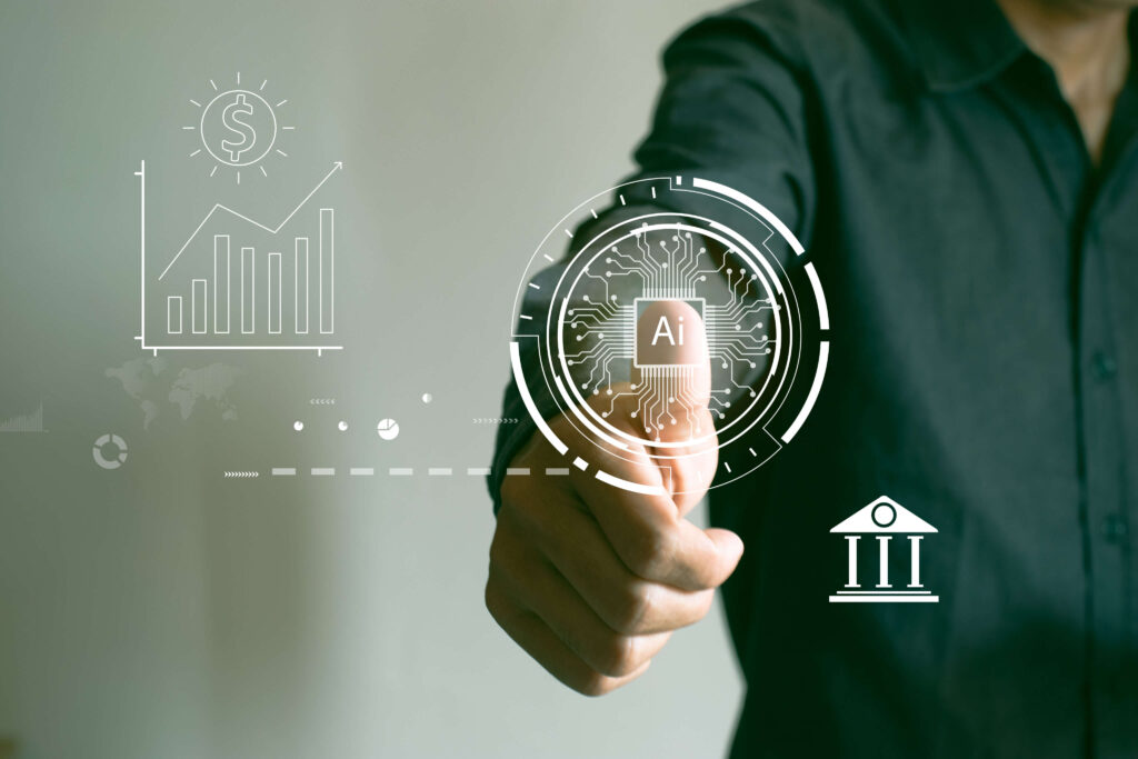 business man use artificial inteligence